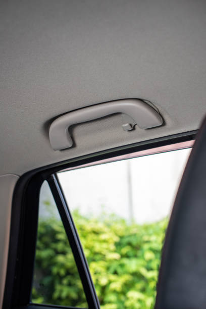 istock White hand grip of a Japanese car. 1445623694