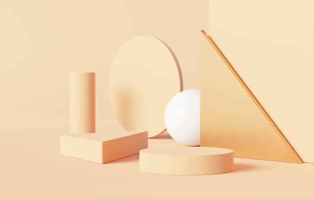 istock Podium backgrounds stage platform for product presentation and mock up. Minimal scene backdrop with clean design. Vacant pedestal for mock up. Empty stage with pastel color for cosmetic. 3D render. 1445625276
