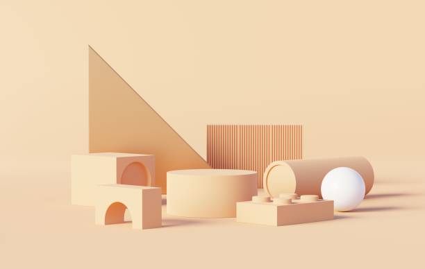 istock Podium backgrounds stage platform for product presentation and mock up. Minimal scene backdrop with clean design. Vacant pedestal for mock up. Empty stage with pastel color for cosmetic. 3D render. 1445625301