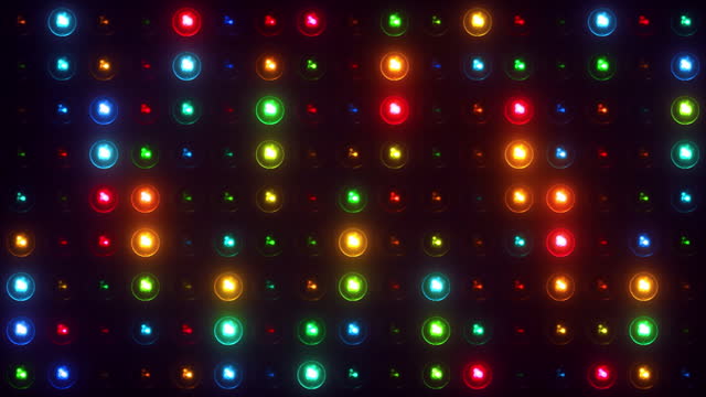Colorful Christmas Lights Flashing Wall New Year 4K Background