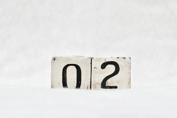 istock 02 calendar date number, white snowy winter background copy space 1445630114