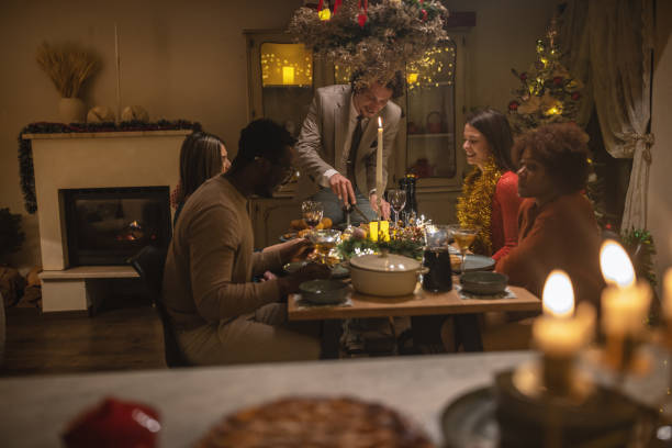 istock Christmas dinner among friends 1445630174
