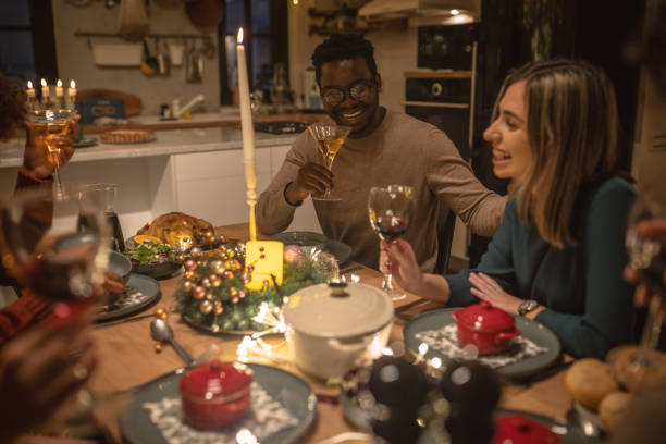 istock Christmas dinner among friends 1445632679