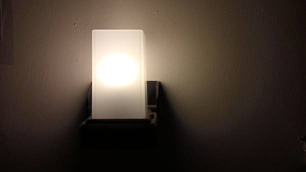 istock Looks beautiful the lights on the wall at night 1445633449