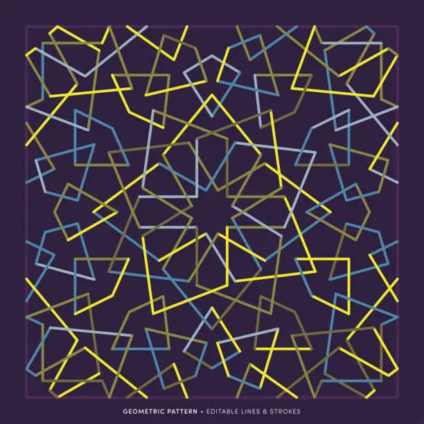 Vector illustration of Creative Tessellation Line Pattern