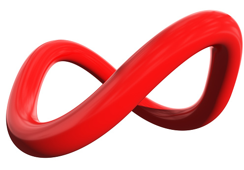 Infinity 3d sign symbol isolated - 3d rendering