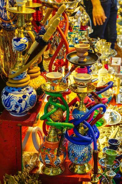 istock Hookah stand in grand bazaar Istanbul, Turkey 1445639486