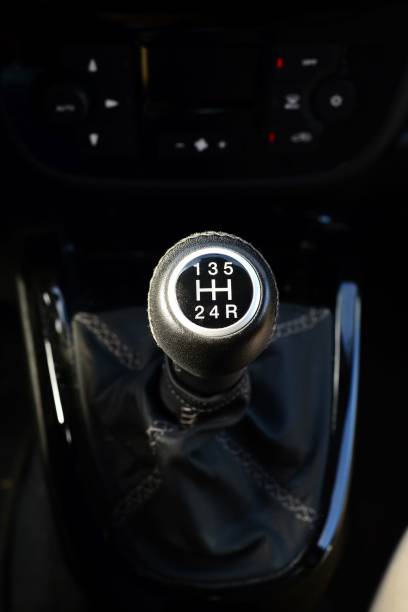 istock Closeup of car gearshift stick 1445640914