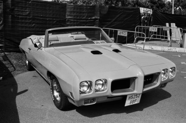 classic usa car parked in the street. pontiac gto - pontiac gto imagens e fotografias de stock