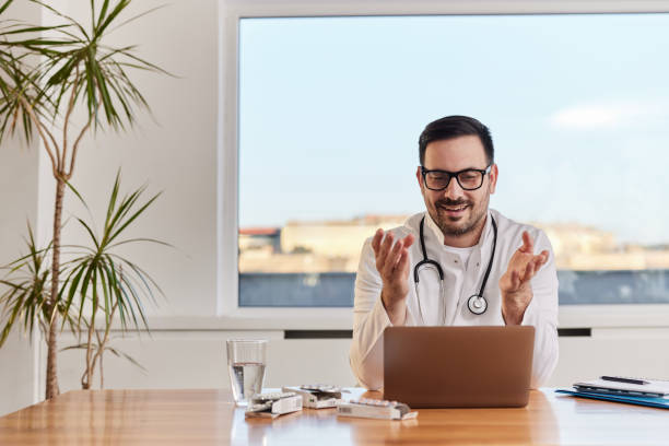 istock Telemedicine from home office! 1445644754