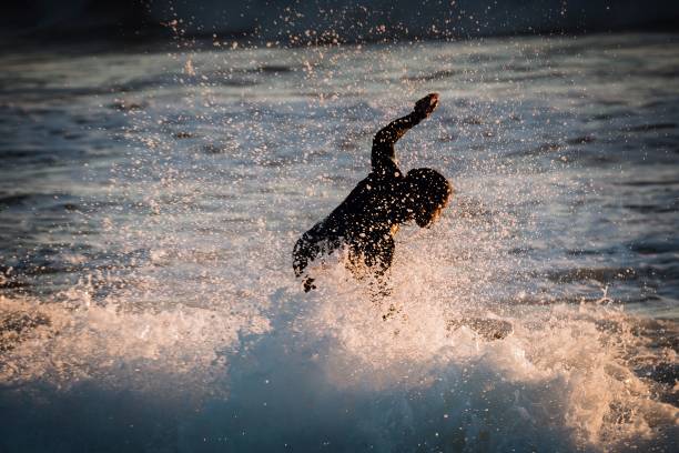 istock Man swimming in the sea and making splashes 1445649519