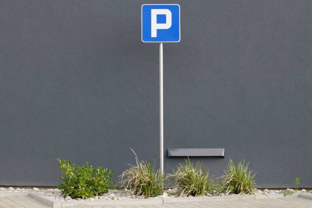 istock Information sign, prarkig place for the car. 1445649736