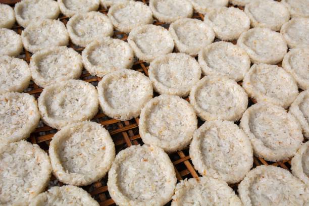 istock Traditional rice cakes dried on the sun in Luang Prabang. 1445654904