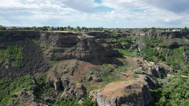 istock Aerial view of the rocks and cliffs 1445656530