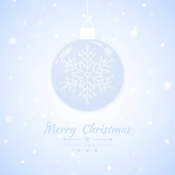 istock Merry Christmas getting card background with snow ball banner. Vector illustration 1445657653