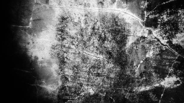 istock Grayscale shot of a cracked old wall surface 1445658913
