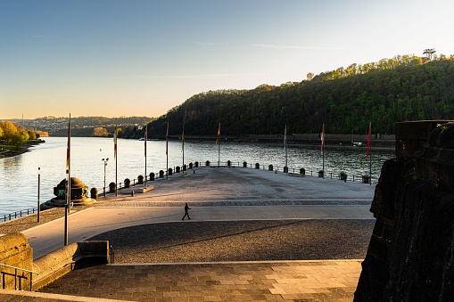 German Corner in Koblenz, Germany, headland where the Moselle joins the Rhine