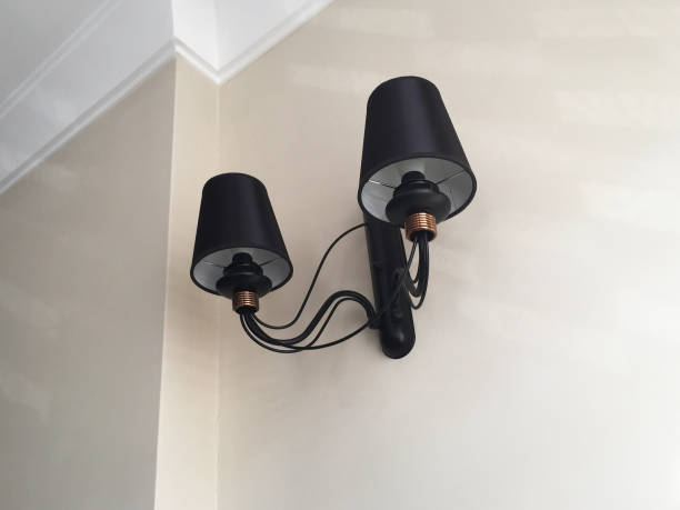 istock Sconce lamps on the wall. Wall lamp 1445664062