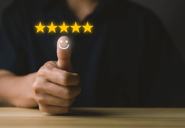 istock Customer reviews give a five-star rating. 1445665825