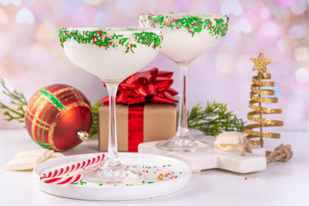 istock Christmas cocktail with sugar sprinkles 1445667671