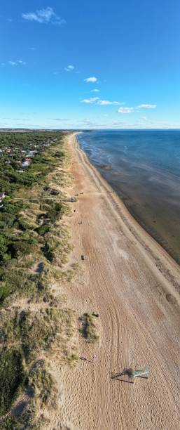 istock Aerial, drone image of a beach in Halmstad, Sweden 1445676295