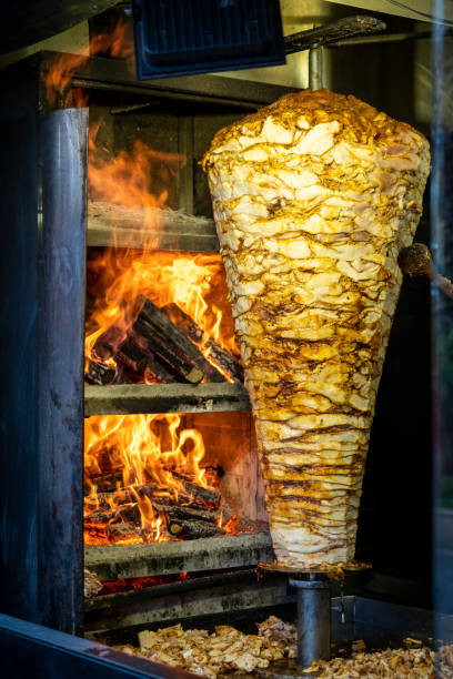 A large Turkish style chicken doner stock photo
