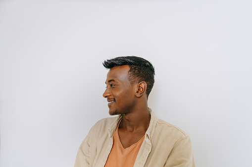 Portrait of a young, smiling African American man