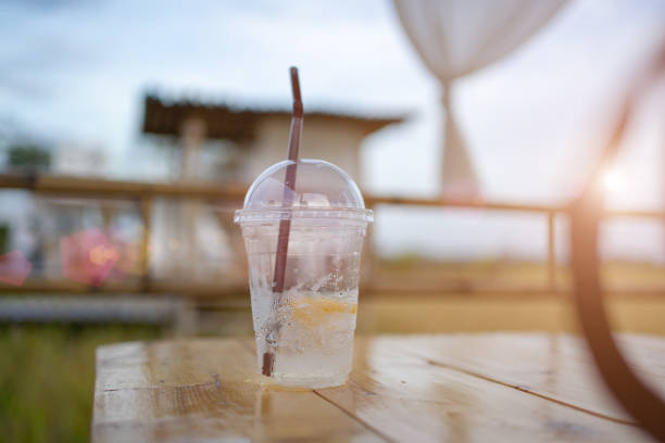 glass of drink on the table