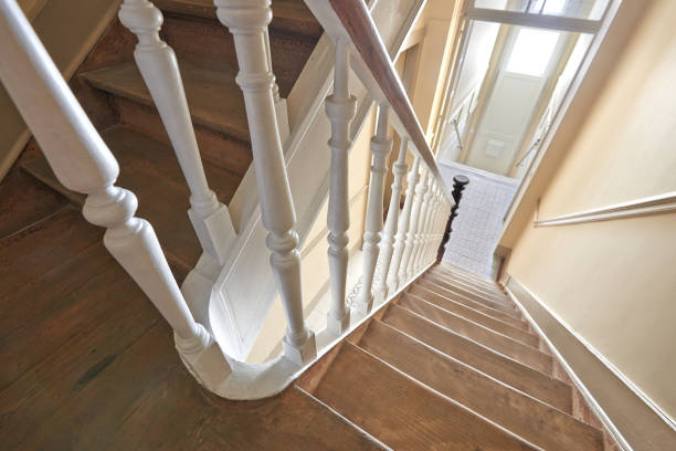 istock Balusters and white wooden carved Stair spindles 1445690574