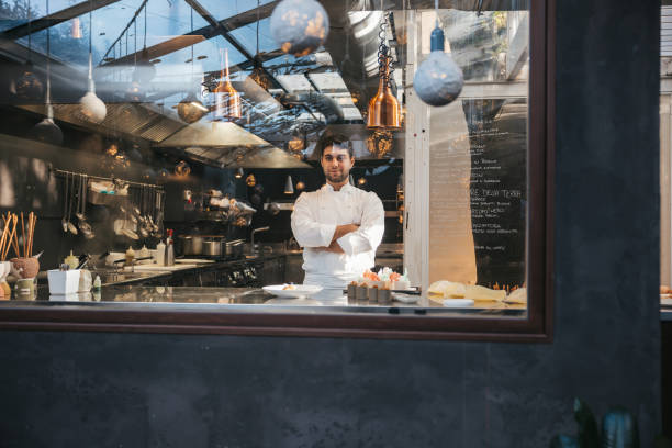 istock Young professional Chef in a fine dining restaurant 1445691881