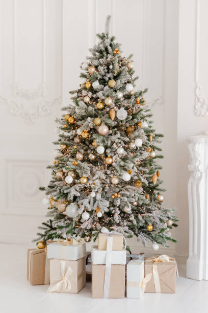 istock beautifully decorated room with a Christmas tree with gifts underneath. 1445693583