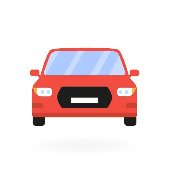 Vector illustration of Car with numbers on a white background. Vector illustration