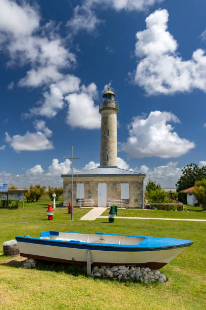 lighthouse called Phare de Richard in Aquitaine, France stock photo