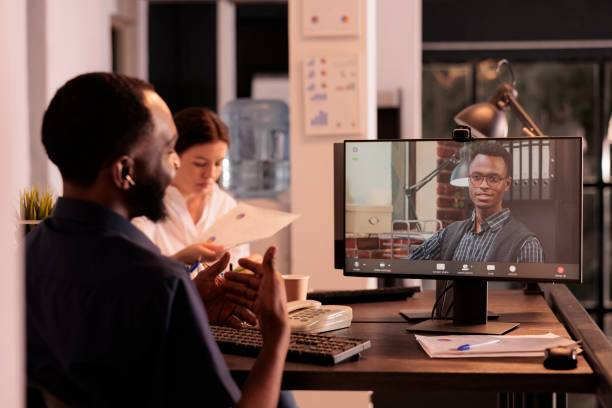 istock African american company ceo speaking on videoconference with coworker 1445700759
