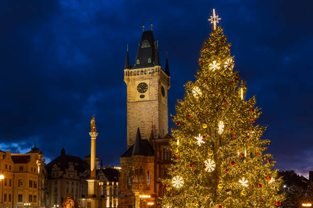 istock Old Town Square at Christmas time, Prague, Czech Republic 1445701977