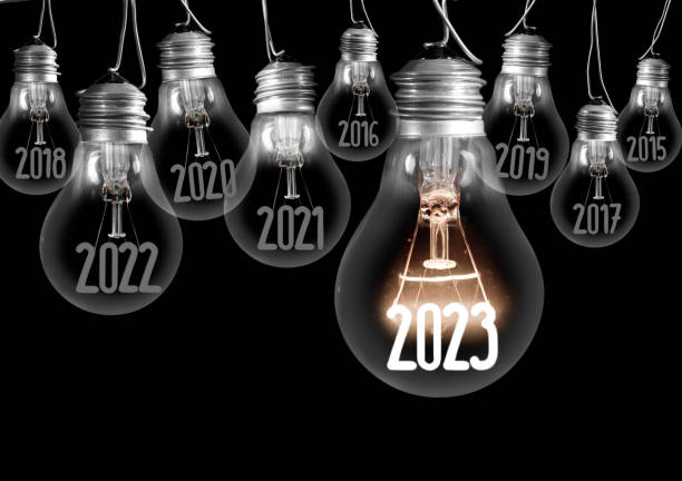 istock Light Bulbs with New Year 2023 1445703872