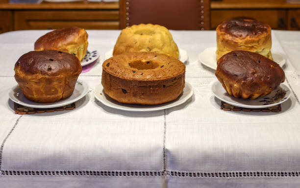 istock Traditional Ukrainian Easter Cake Kulich or Orthodox Christian Easter Bread. 1445706243