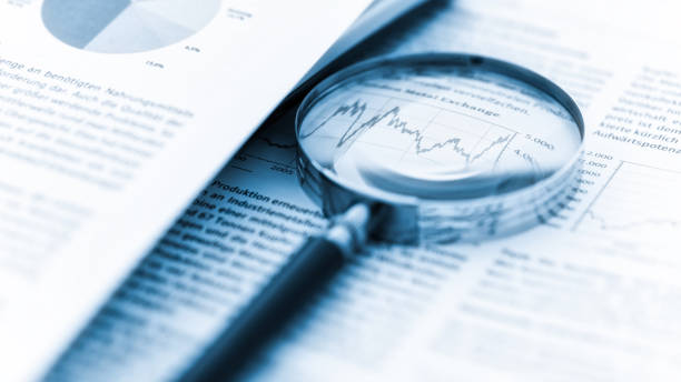 istock Examining the financial and stock market data 1445708639