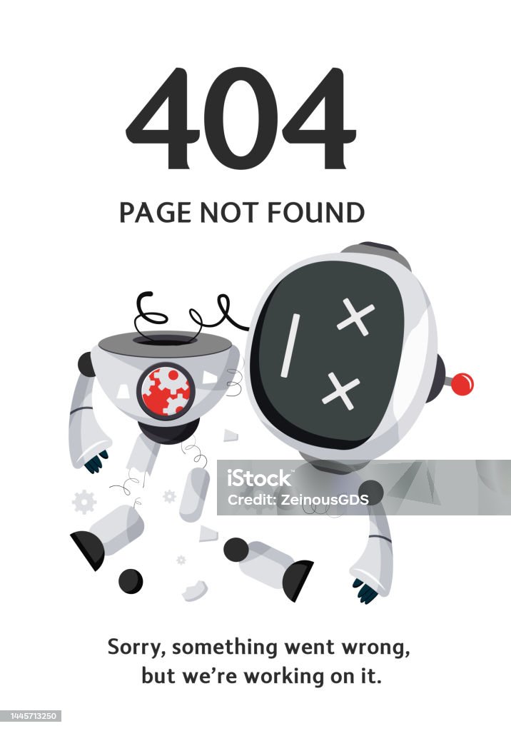 Robot Error Character Vector Design Robotic System Crash Ai Technology ...