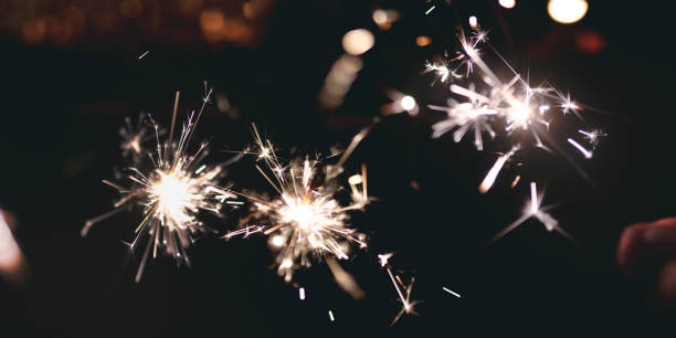 istock Sparklers on dark night sky 1445716617