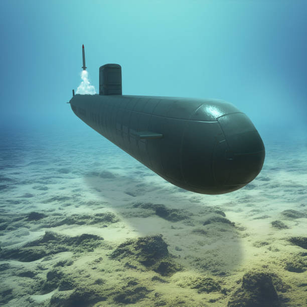 istock Nuclear submarine launching a missile 1445717591