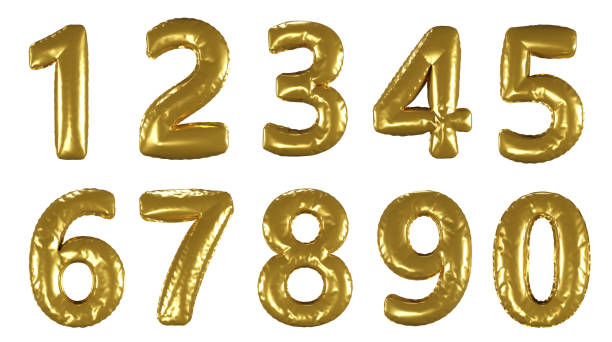 istock Golden 0-9 number balloons 1445718568