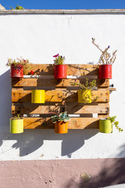 istock A beautiful flower composition made from recycled objects that serve as decoration 1445718849