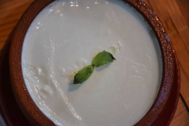 istock buffalo yogurt in ceramic bowl on the table 1445719142