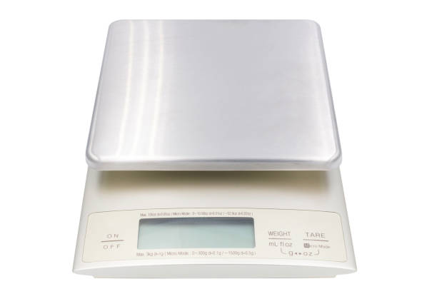 istock front view of digital kitchen scale isolated on white background with clipping path inside 1445724760