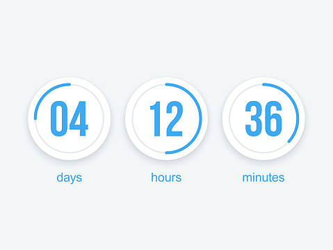 Weekend Countdown Timer Clock Countdown Web Timer Clock Vector Stock Illustration - Download Image ...