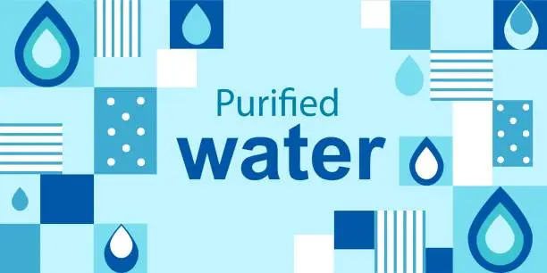 Vector illustration of Purified water