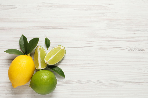 Close up of sliced limes