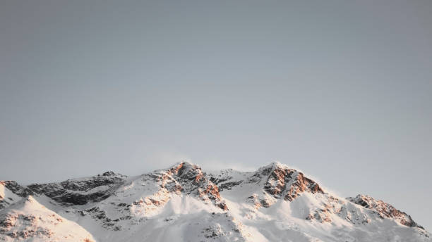 Landscape photos from St. Moritz in winter with snow and mountains