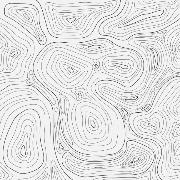 Vector illustration of Topographic contour lines map seamless pattern